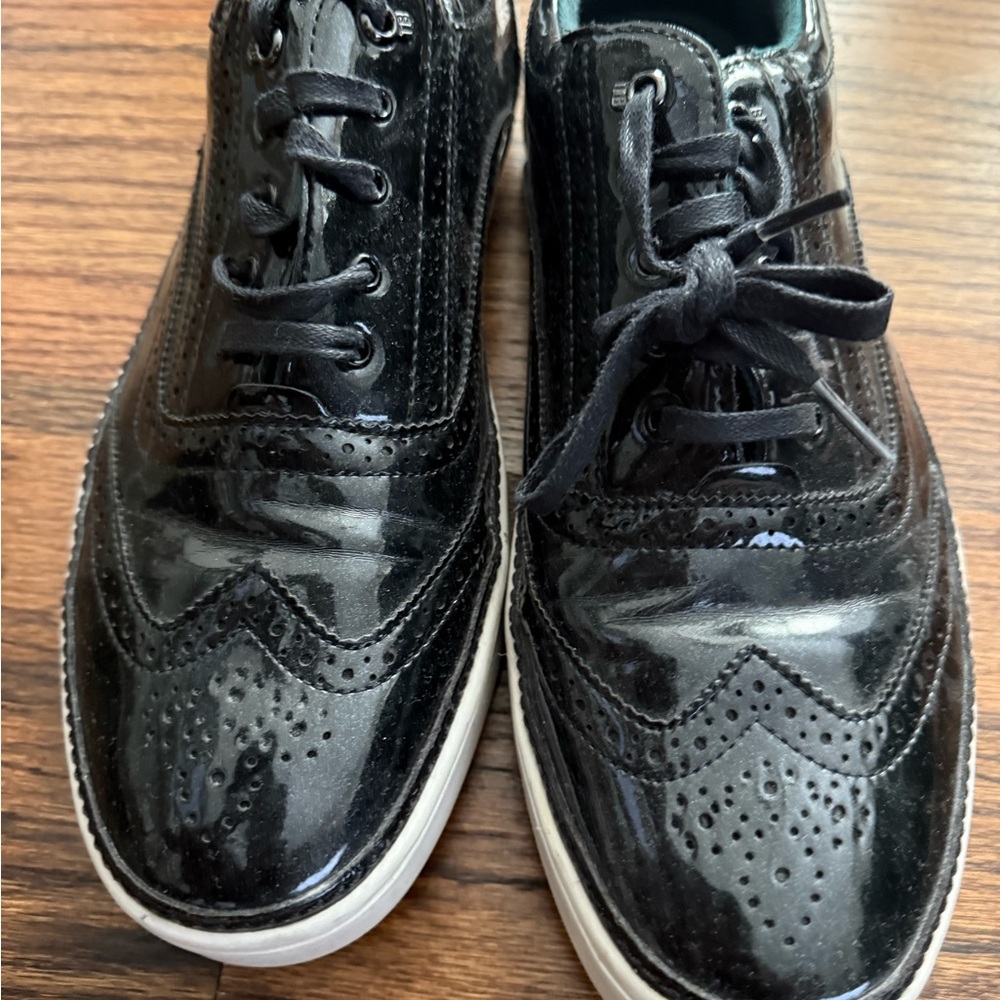 Ted Baker Black Patent Leather Oxfords